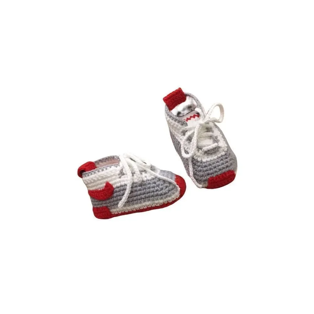 Baby Crochet MB -1 Bred 0-12 Month's Red And white Baby Shoes Jordan 1 nike